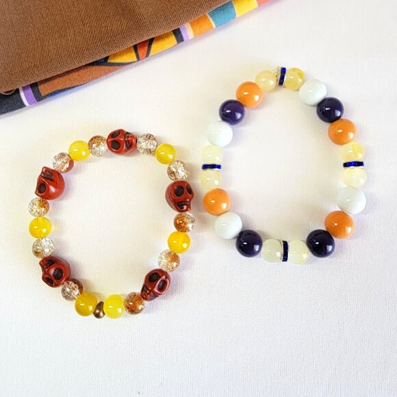 Multicolor And Brown Boho Headbands With Matching Bracelet Sets, Womens Size M main image 4
